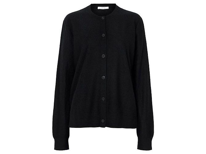 The row Cardigã de cashmere preto Multicor