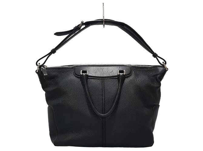 Tod's Borsa tote a tracolla in pelle nera Nero
