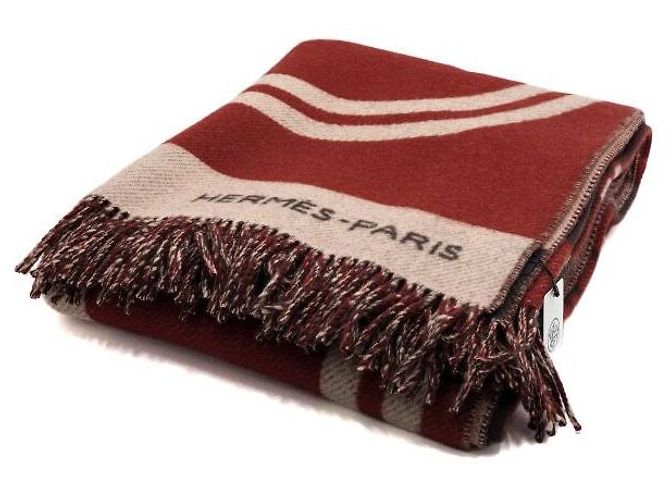Hermès Decke Brides de Gala Blanket Wool Blanket Rot