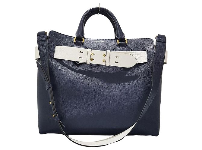 Burberry Große Leder-Gürteltasche Blau