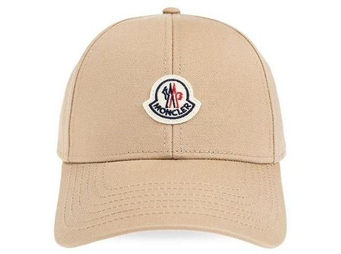 Moncler Boné de beisebol em gabardine de algodão Marrom