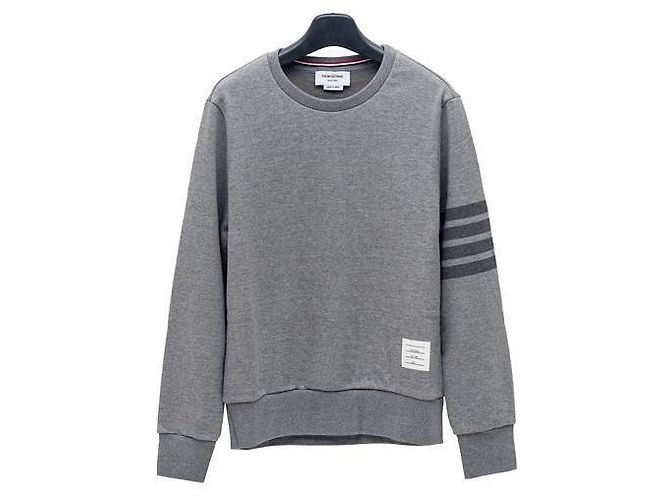 Thom Browne Herren Sweatshirt aus Baumwolle mit Rundhalsausschnitt Braun