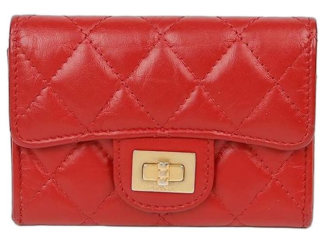 Chanel Flap Card Wallet Red