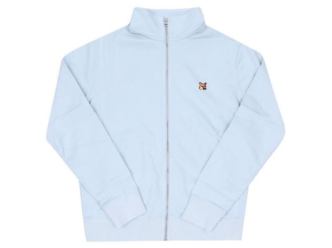 Montblanc Maison Kitsune Jacket Fox Head Patch Zip-Up Men's Jacket White