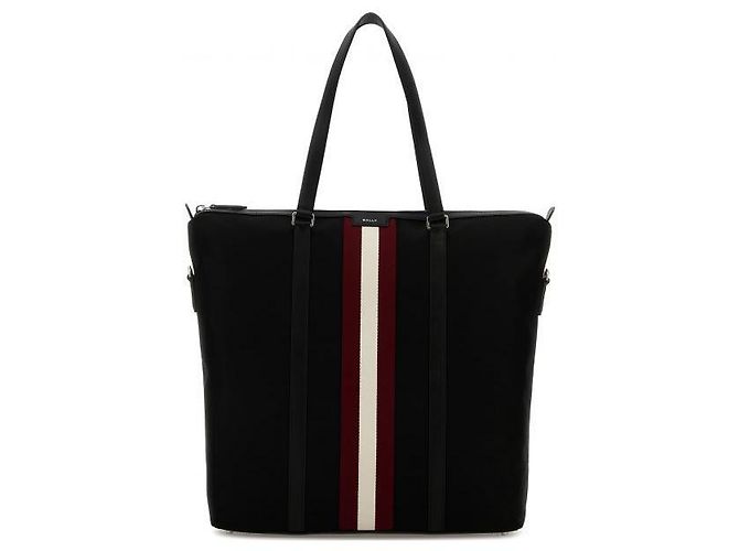 Bally Borsa Tote in Nylon Code Nero 