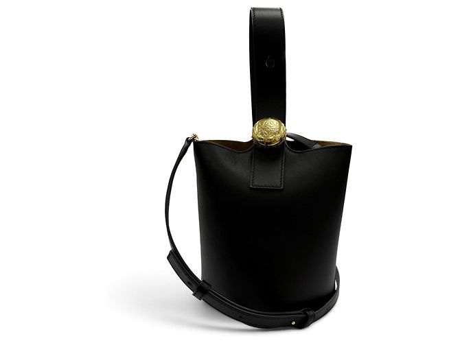 Borsa a secchiello Mini Pebble Loewe Nero