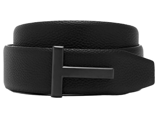 Tom Ford Grain Leather Icon Belt Black