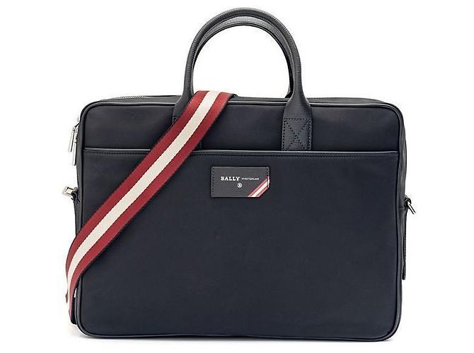 Bally Nylon Business Bag Black