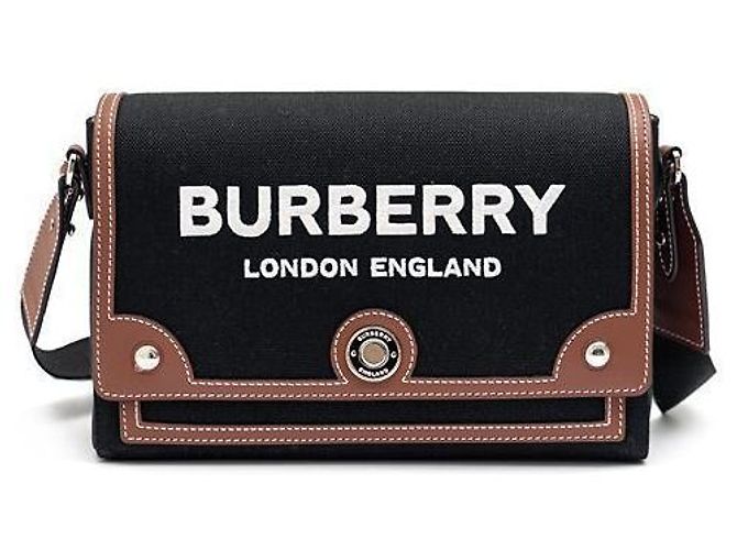 Burberry Borsa per notebook in tela e pelle Multicolore