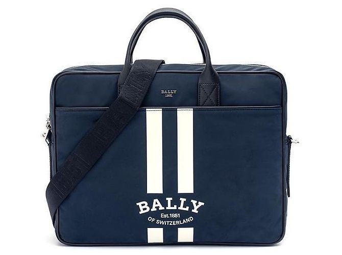 Bally Nylon Business Bag Black