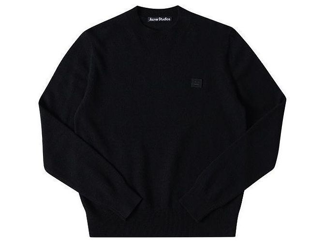 Acne Schwarzer Stoffpullover Herren 