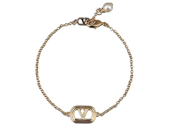 Valentino Pulsera de perlas Logo Multicolor