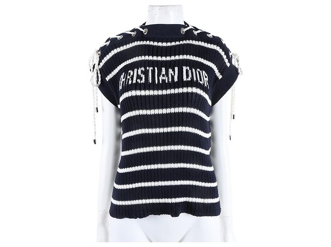 Christian Dior Strick ohne Ärmel Blau