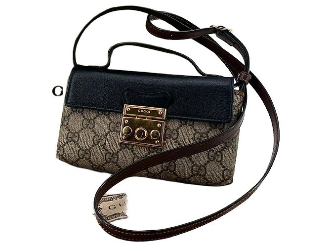 Padlock Gucci  mala de ombro GG Supreme com pega superior e cadeado Multicor