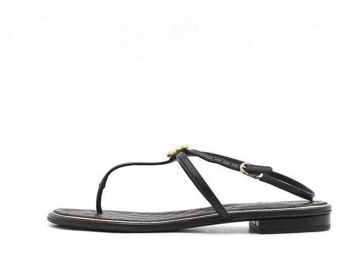 Chanel Sandali Pearl CC Nero 