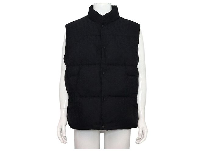 Dior Technical Jacquard Oblique Men's Padded Vest Black