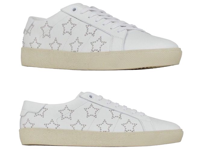 Saint Laurent Brass Sneaker Silber Metall