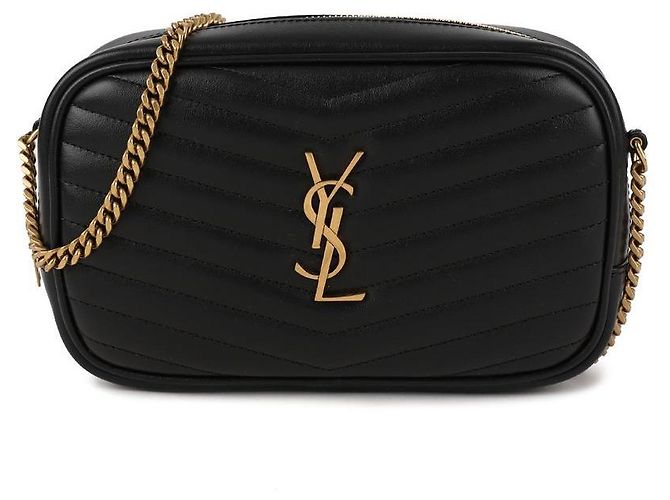 Saint Laurent Mini sac bandoulière matelassé Noir