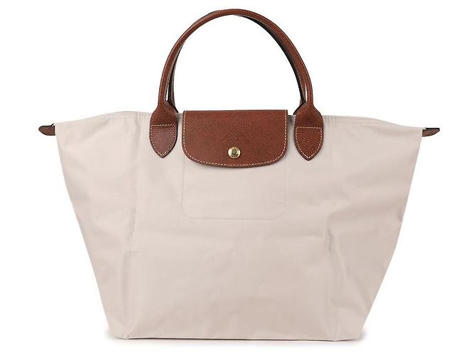 Longchamp Borsa Le Pliage Original Top Handle Bianco 