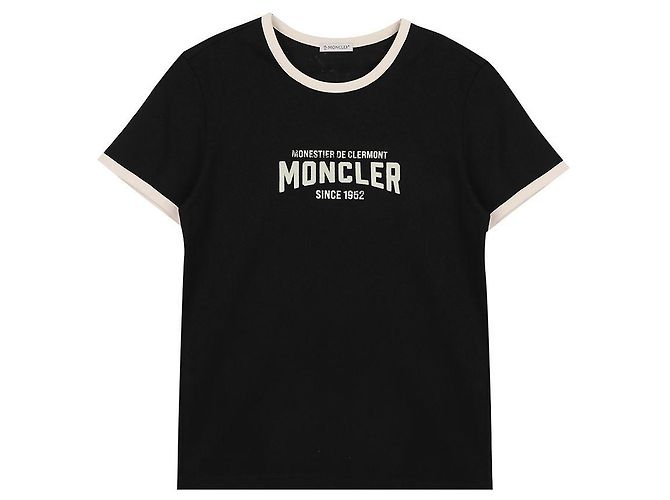 Moncler Logo Jersey T-Shirt Schwarz