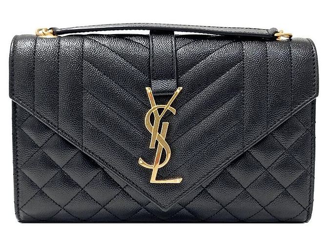 Saint Laurent Sac à épaule Monogram Chain Noir
