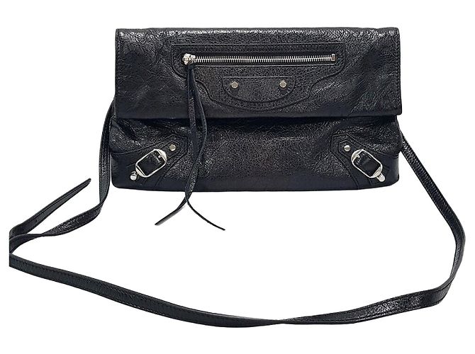 Balenciaga Clutch a Busta e Borsa a Tracolla Nero