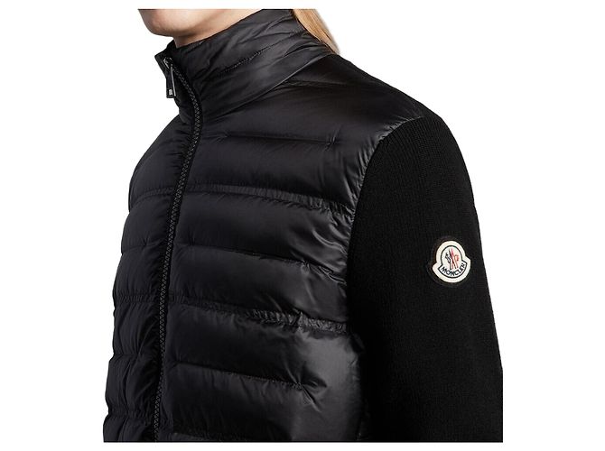 Moncler Black Cloth Padded Jacket