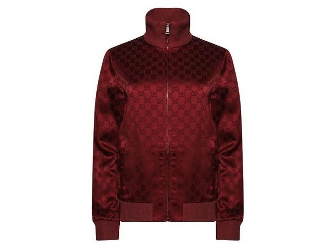 Gucci GG Jacquard Zip Jacket Red