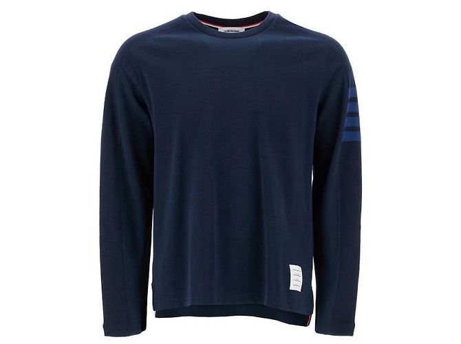 Thom Browne Milano Cotton Bar T-Shirt Schwarz
