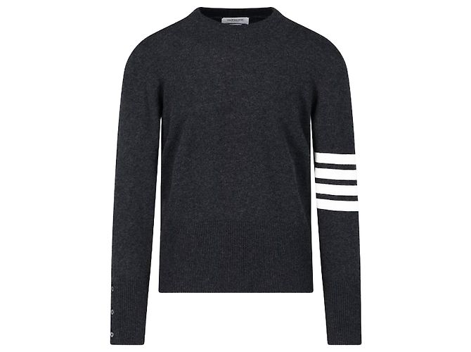 Thom Browne Klassischer Kaschmir-Pullover Braun 