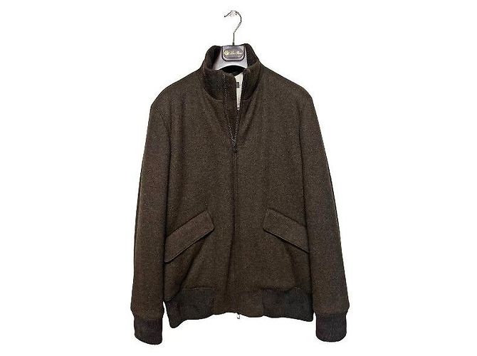 Loro Piana Brown Cashmere Jacket Black