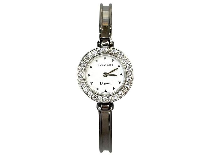 Bulgari Relógio feminino com bisel de diamantes Multicor