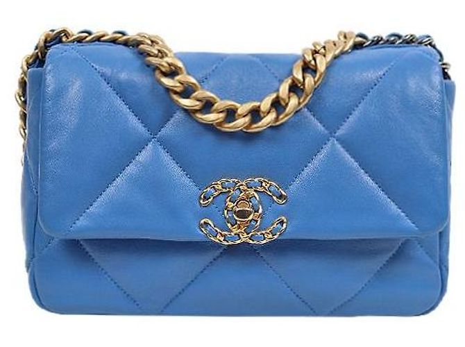 Chanel Blaue Lammleder-Tasche