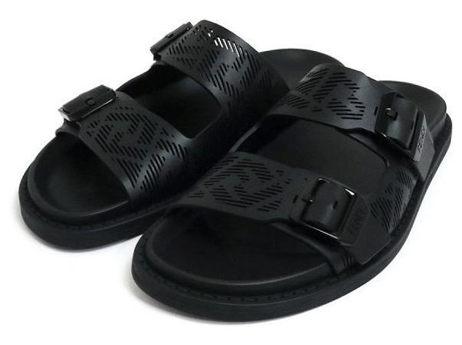 Fendi Ciabatte Feel Leather Nero