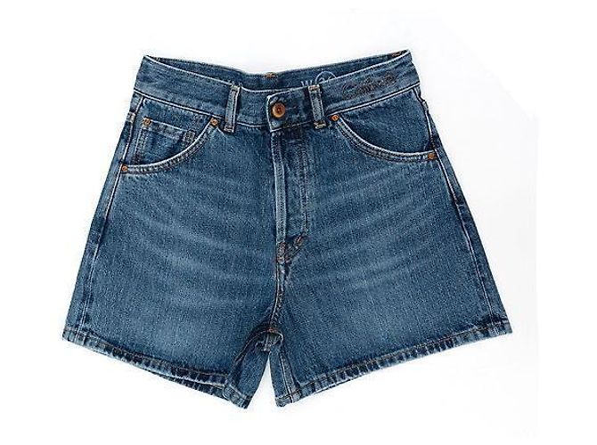 Chloé High Rise Denim Shorts Blue