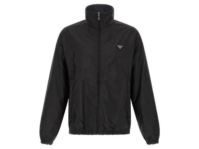 Prada Reversible Nylon Zip-Up Jacket Blue