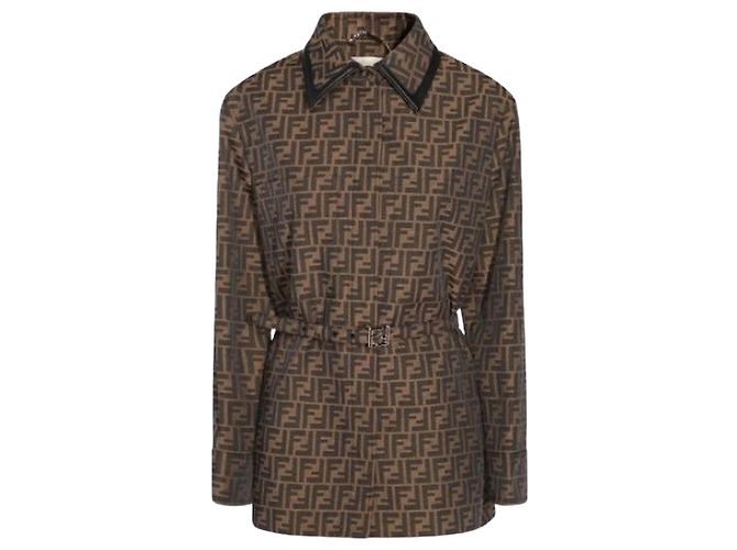 Fendi Canvas Jacket Brown