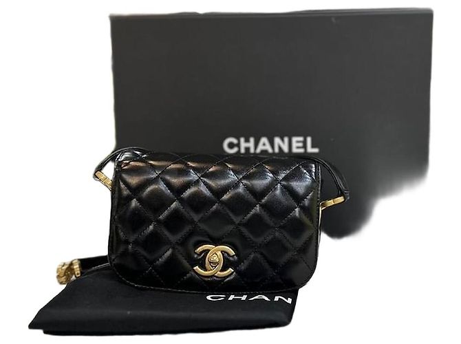 Chanel Mini Borsa a Tracolla Nera AS Nero