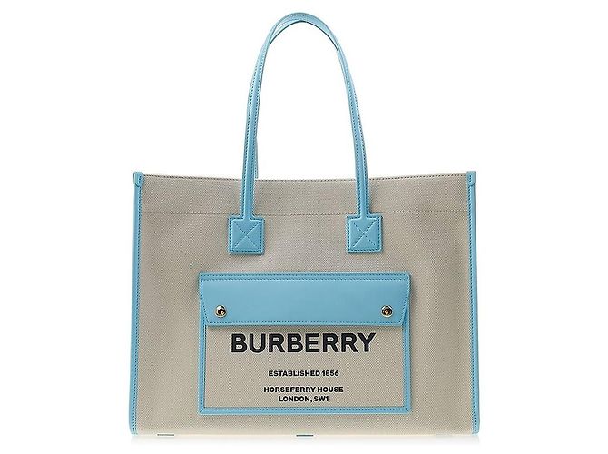 Burberry Medium Two-Tone Canvas Freya Tote LL MD FREYA TOTE Multiple colors