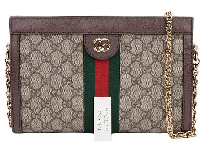 Gucci Bolsa de Ombro Small Ophidia GG Castanho Marrom