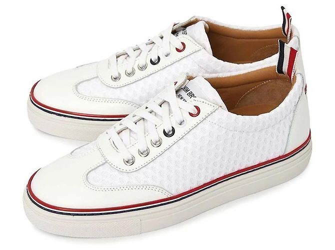 Thom Browne Sneakers sportive in mesh da donna White Multicolore