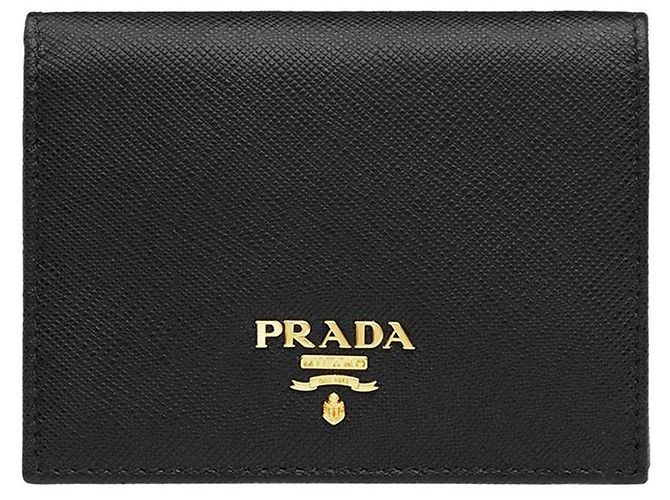 Prada Portamonete Saffiano Logo QWA