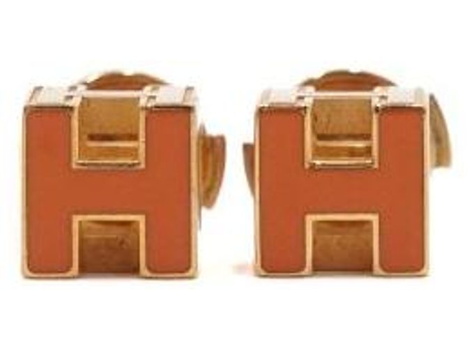 Hermès Boucles d'oreilles Cube Orange 