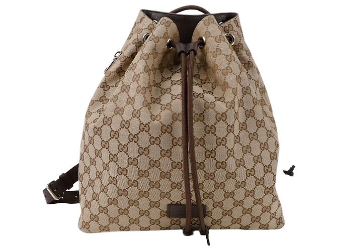 Gucci Drawstring Backpack Brown
