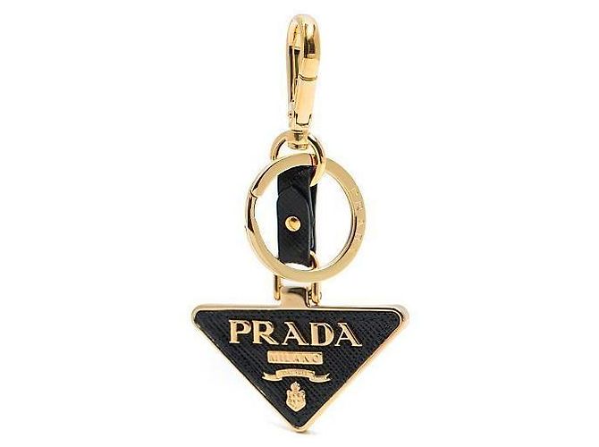Prada Saffiano Triangle Keyring