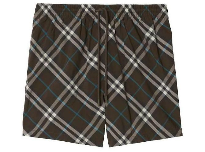 Burberry Bermudas de baño a cuadros Negro
