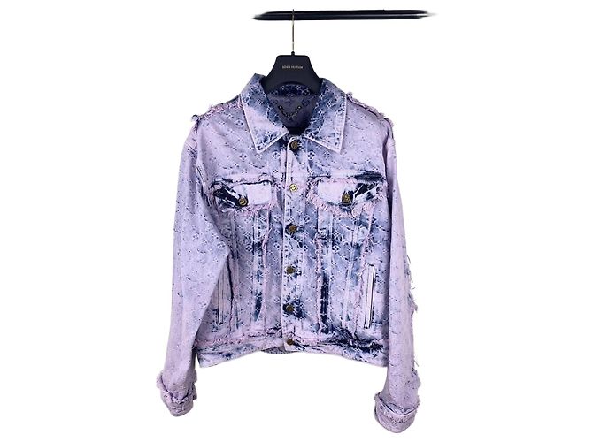Louis Vuitton Fringed Monogram Hooded Denim Jacket Multiple colors
