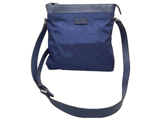 Gucci Borsa a tracolla Sima Nylon Blu