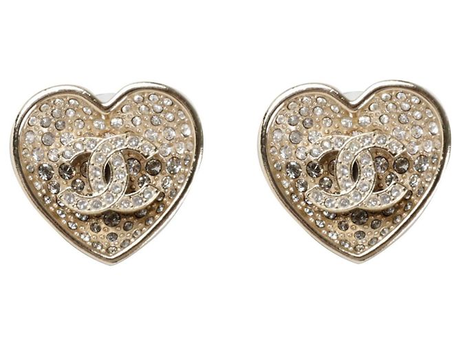Chanel Orecchini cristalli a cuore Multicolore 