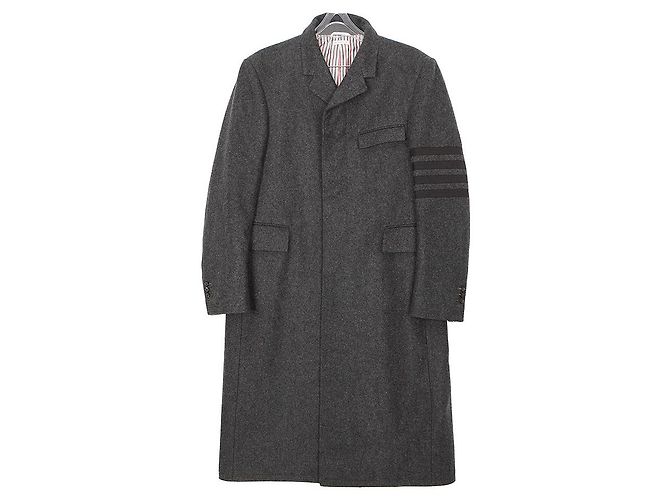Thom Browne Classic Chesterfield Coat Size Black